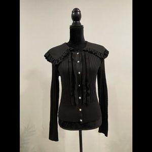 Zara peter pan oversized collar sweater top